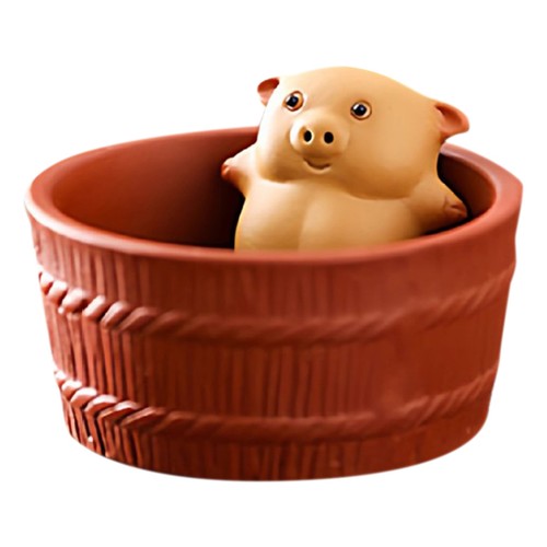 Clay lying flat pig - clay,