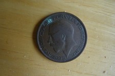 UK One Penny 1913 George V Bronze Coin