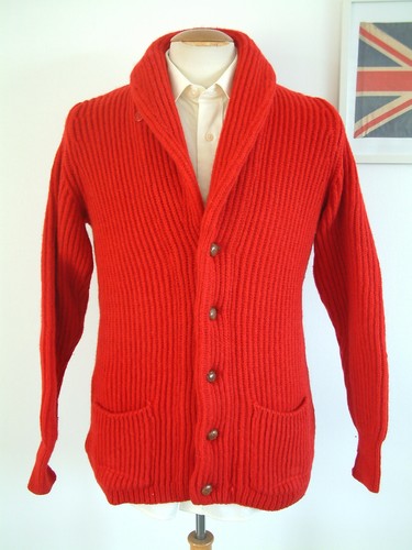 Vintage shawl neck cardigan - neck,