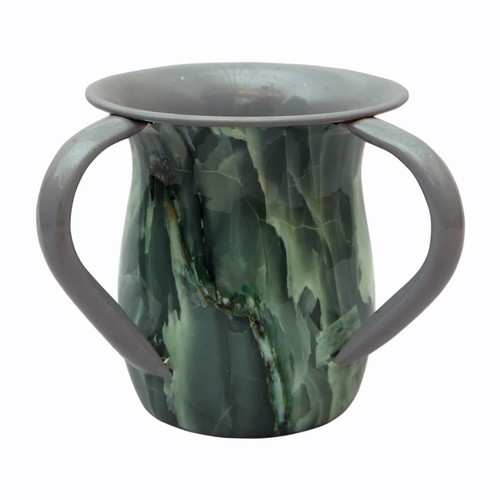 Judaica green hand wash cup - hand,