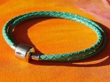 Turquoise double-wrap leather