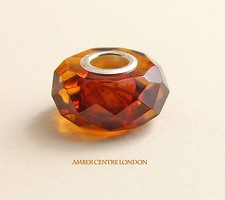 Amber Trolls Handmade Baltic Amber & 925 Silver Faceted Charm -CHA77 RRP£45!!!