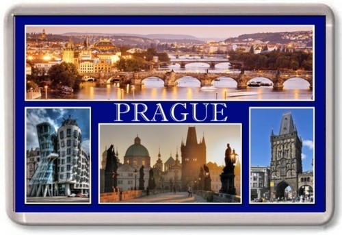 Fridge magnet prague large - -,