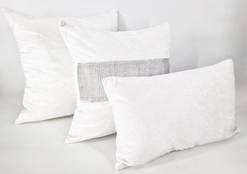 Crushed velvet cushion covers - crushed,