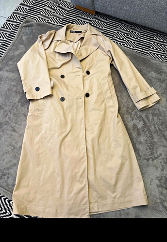 Zara beige long trench coat - zara,