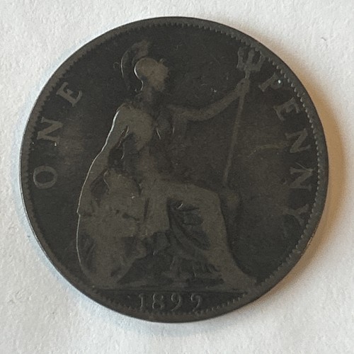 Victoria 1899 penny coin - penny,