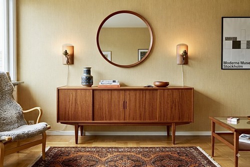 Rare vintage curved teak - vintage,