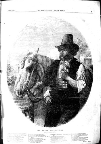 Original old antique print - old,