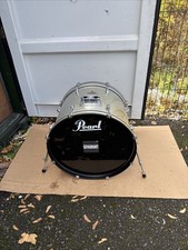 Free P&P.  22”. 22x16” Pearl Export Bass Drum. 22. Silver Finish
