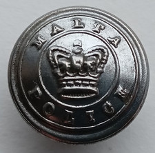 Victorian Malta Police Button