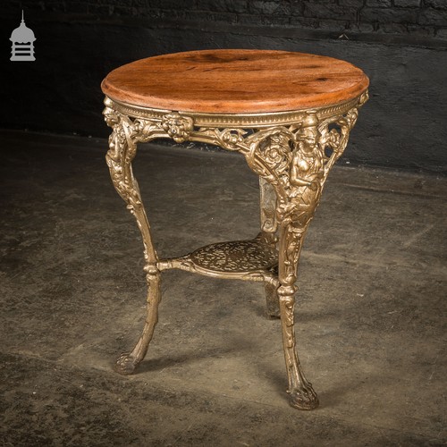 19th cast iron pub table - c,