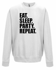 Eat Sleep party repeat raver drinker present gift  t-shirt adults kids colours