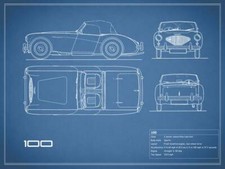 Poster - Austin-Healey 100