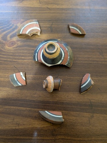 Ancient greek pottery lid - ancient,