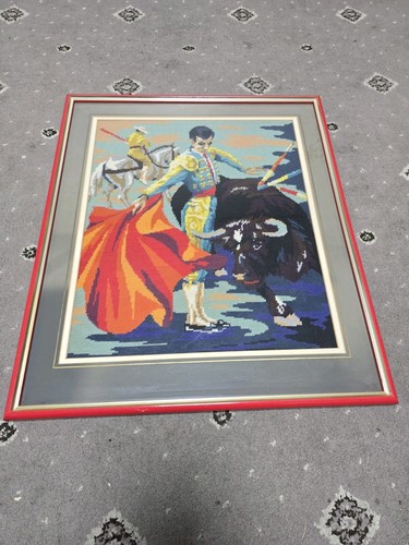 Vintage tapestry spanish bull - vintage,