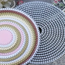 9 Layered Round Hole Cutting Dies Craft  up to 14.2cms Dia NEW