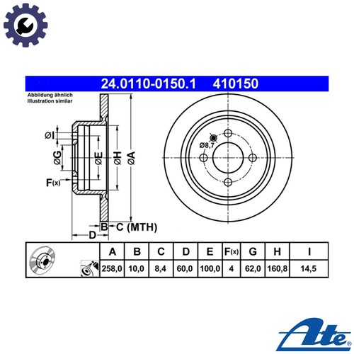 Brake disc 0110 - 2x,