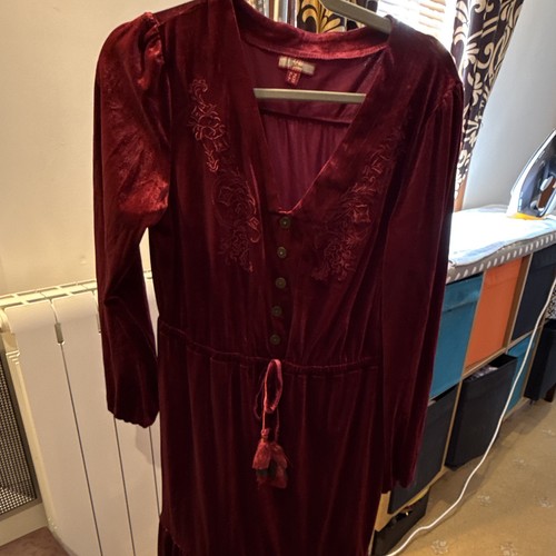 Monsoon burgundy velvet - burgundy,