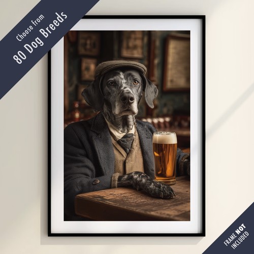 Funny dog drinking beer - drinking, the