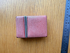 Vintage Pink Faux Crocodile Skin  Cigarette Hard Case 9cm x 6.5 cm