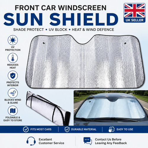 Front car windscreen sun - front,