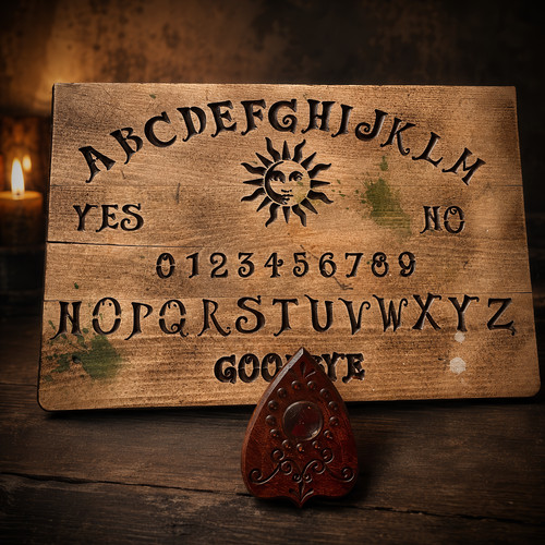 Handmade ouija board with oak - handmade,