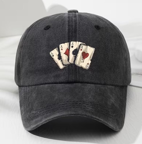 Baseball cap hat - with, poker