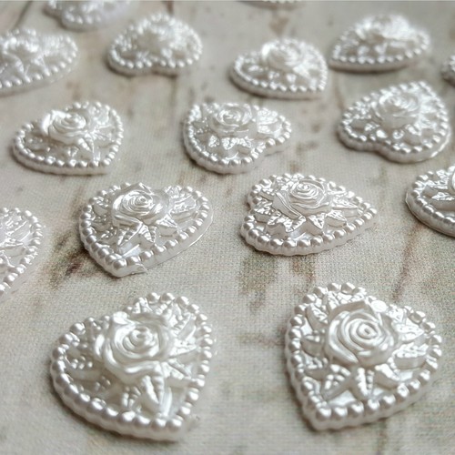 10x 16mm white pearl - 16mm,