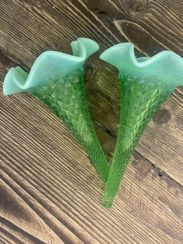 Vintage epergne green - epergne,