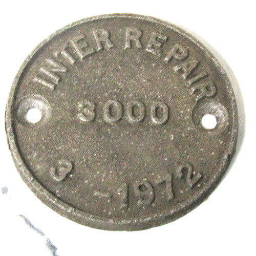 Railway shed plate circular - plate,