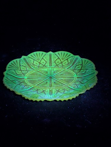 Vintage glass oval dish - vintage,