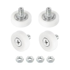 Pack of 4 Drawer Rollers Nylon Cabinet 22mm Pulley Replacement Wheels with Nuts