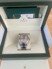 Rolex Datejust II 2017 41mm Silver Diamond White Gold Bezel 116334 Box & Papers