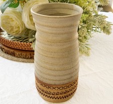 Vintage Broadstairs Studio Pottery Vase Large Earthenware 21cm  Fantastic Condit