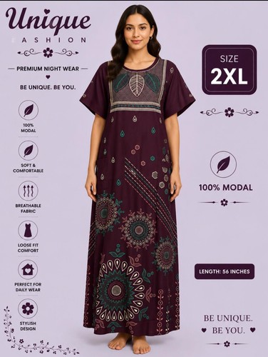 Indian night dress cotton - night,