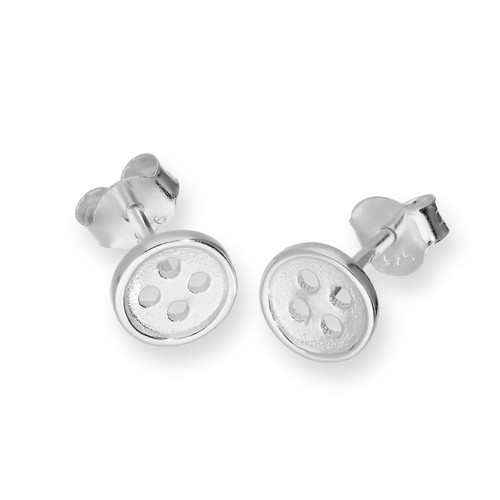 Sterling silver round - round, button