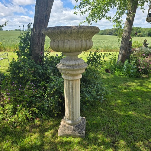 Antique stone garden urns - antique,