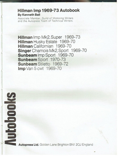Hillman imp sunbeam - hillman,