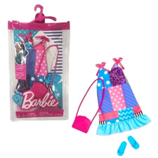 GENUINE MATTEL BARBIE FASHION SUMMER DRESS BAG SHOES NEW SEALED! FAST POST VALUE