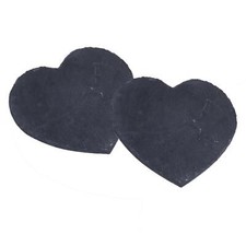 Set of 2 Natural Slate Heart