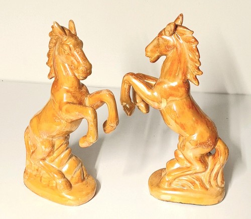 Pair horse statues - of,