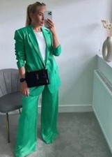 ZARA STRAIGHT SATIN BLAZER