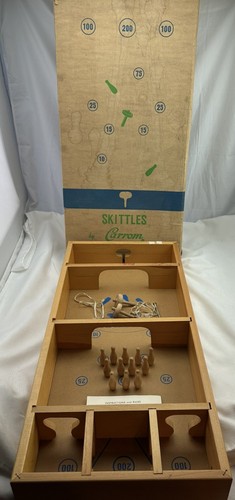 Vintage carrom skittles game - carrom,