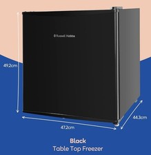 Russell Hobbs Mini Freezer 31 Litre Black Freestanding Table Top