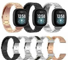 Replacement Watch Strap For Fitbit Versa 4/3/2/Sense Metal Stainless Steel Band