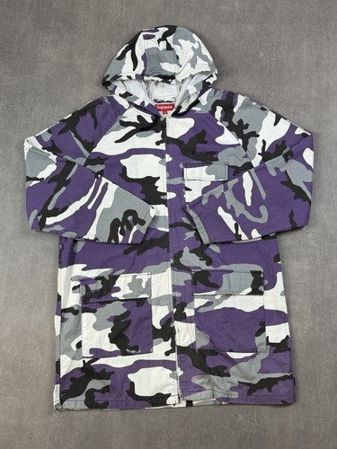 Supreme twill zip parka purple - supreme,