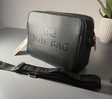 Black Triple Zip Tote Cross