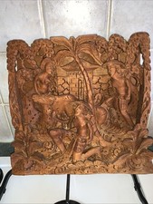 Vintage Balinese Carved Plaque