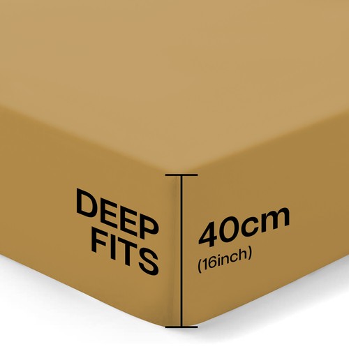 Extra deep 40cm fitted sheet - deep,