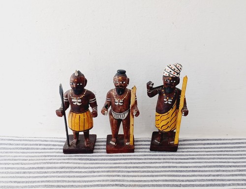 Vintage indian carved wooden - vintage,
